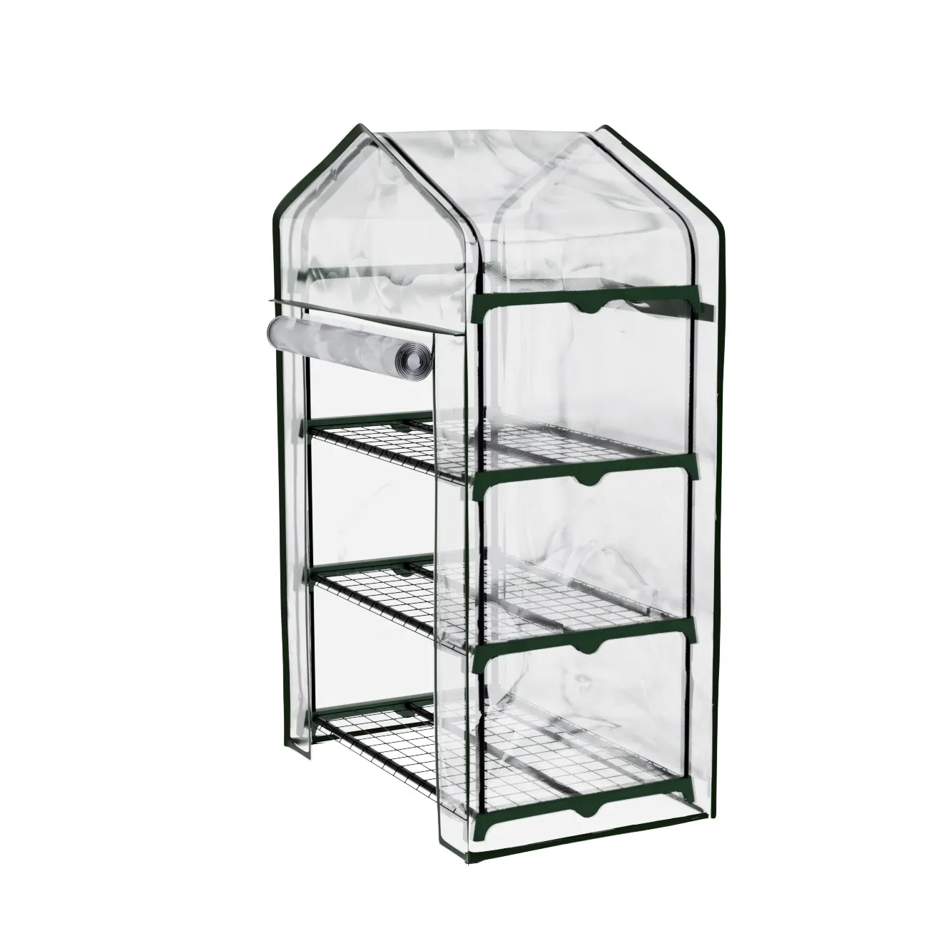 All-Weather Mini Greenhouse, 3-Tier, PVC Cover - Greenfingers