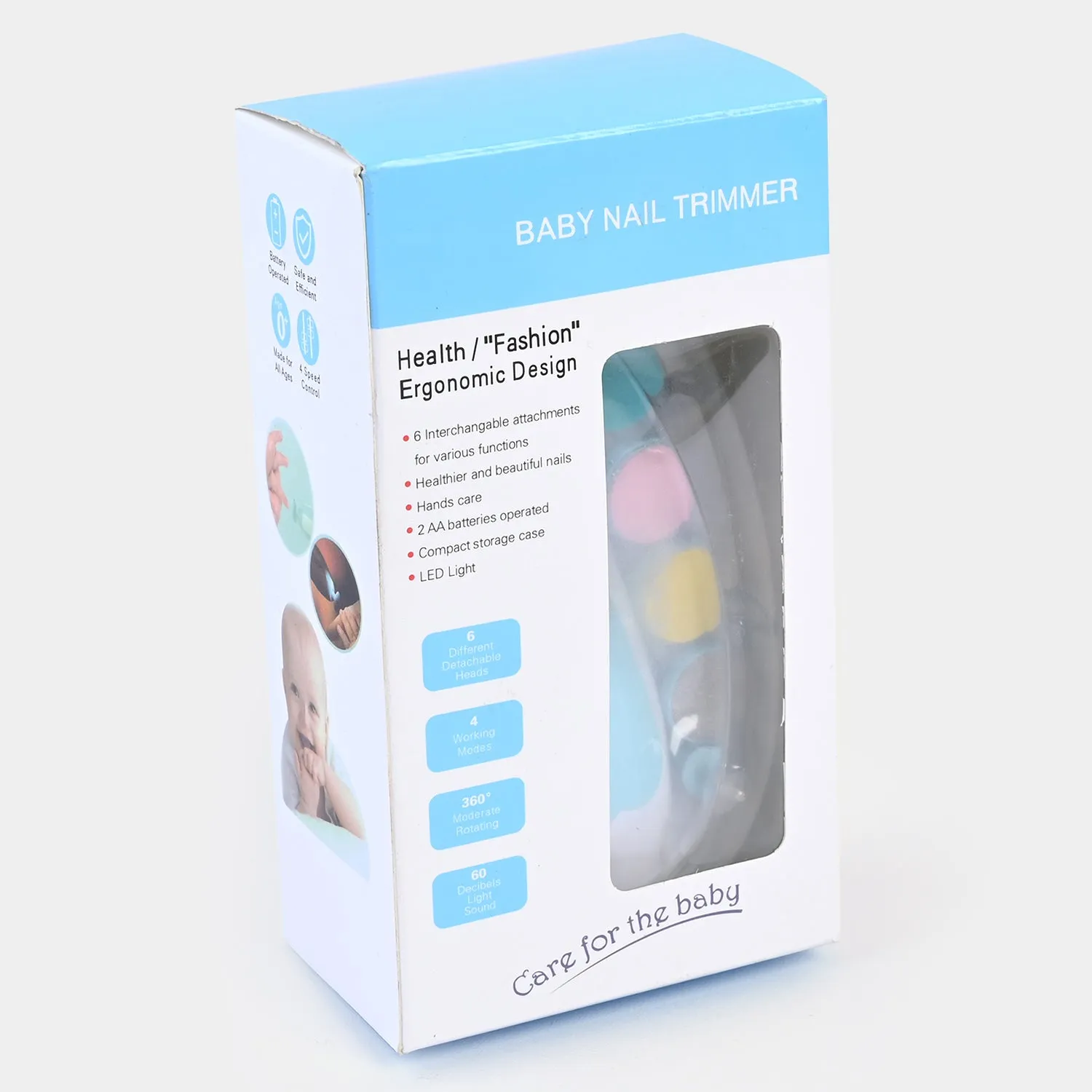 Baby Electric Nail Trimmer Set with LED | Blue