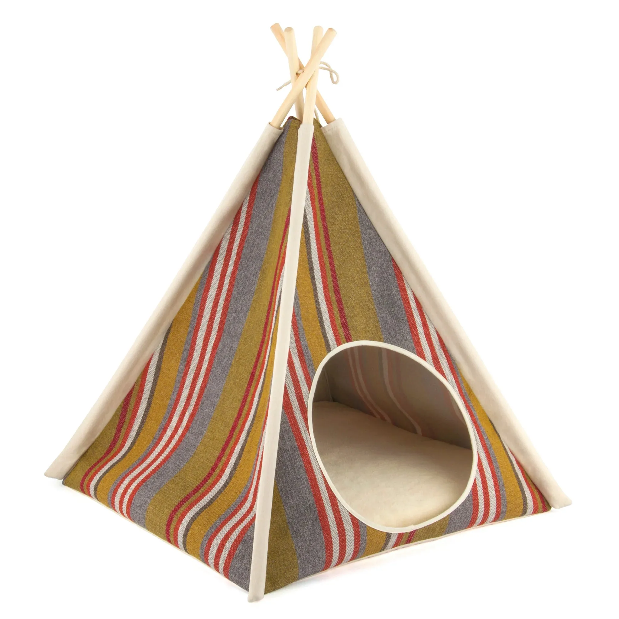 Canvas Horizon Dog Teepee - 4 Color Options