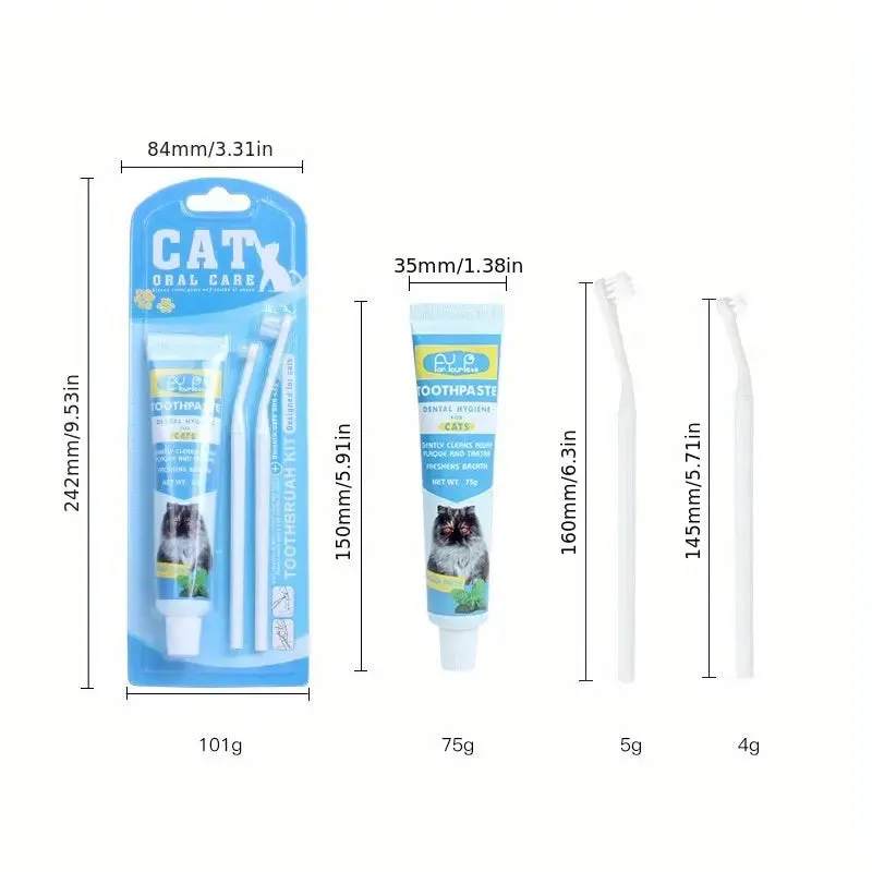 Cat Toothbrush & Toothpaste Set