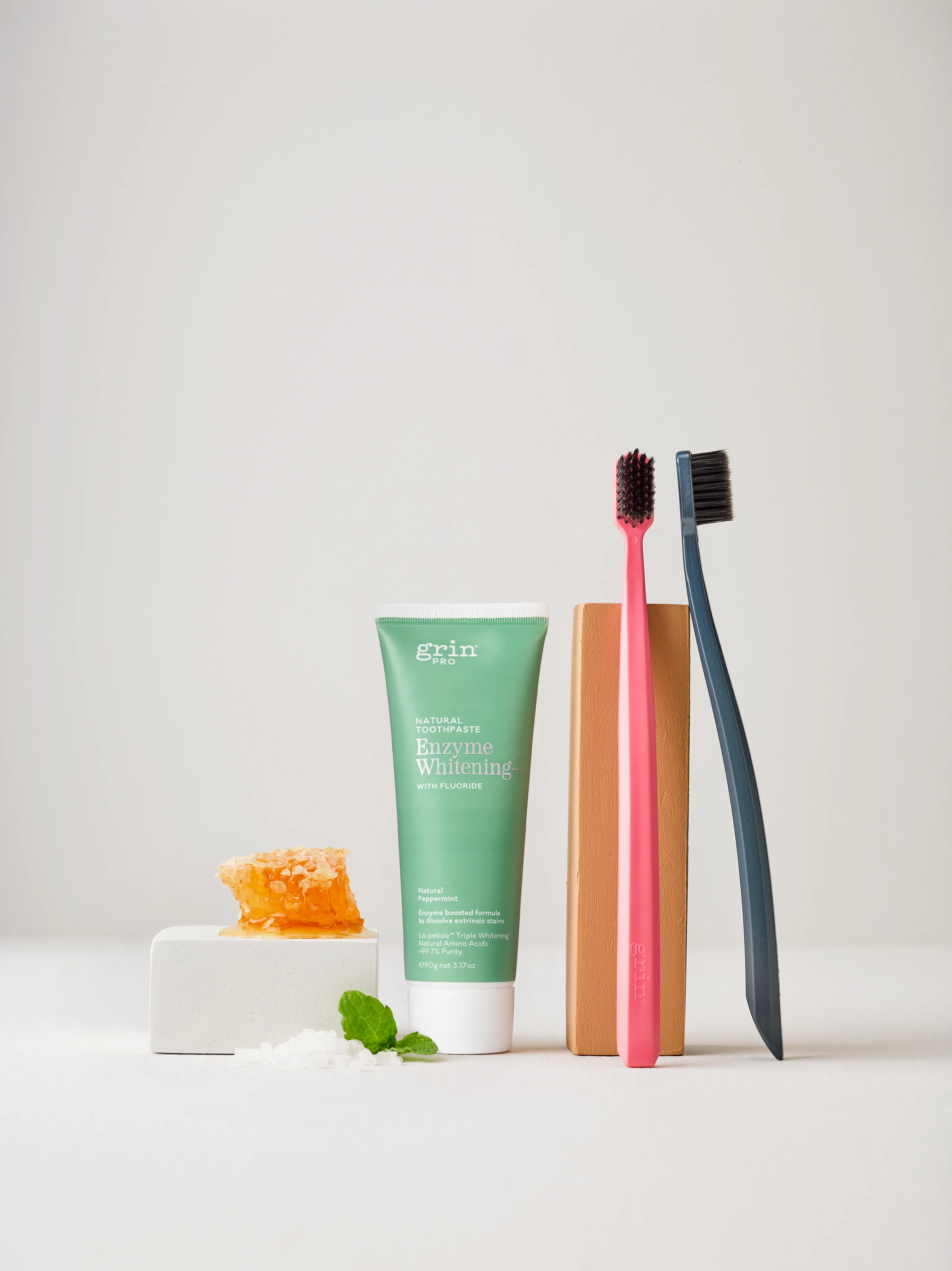 Enzyme Whitening  & Recycled Plastic Toothbrush Set