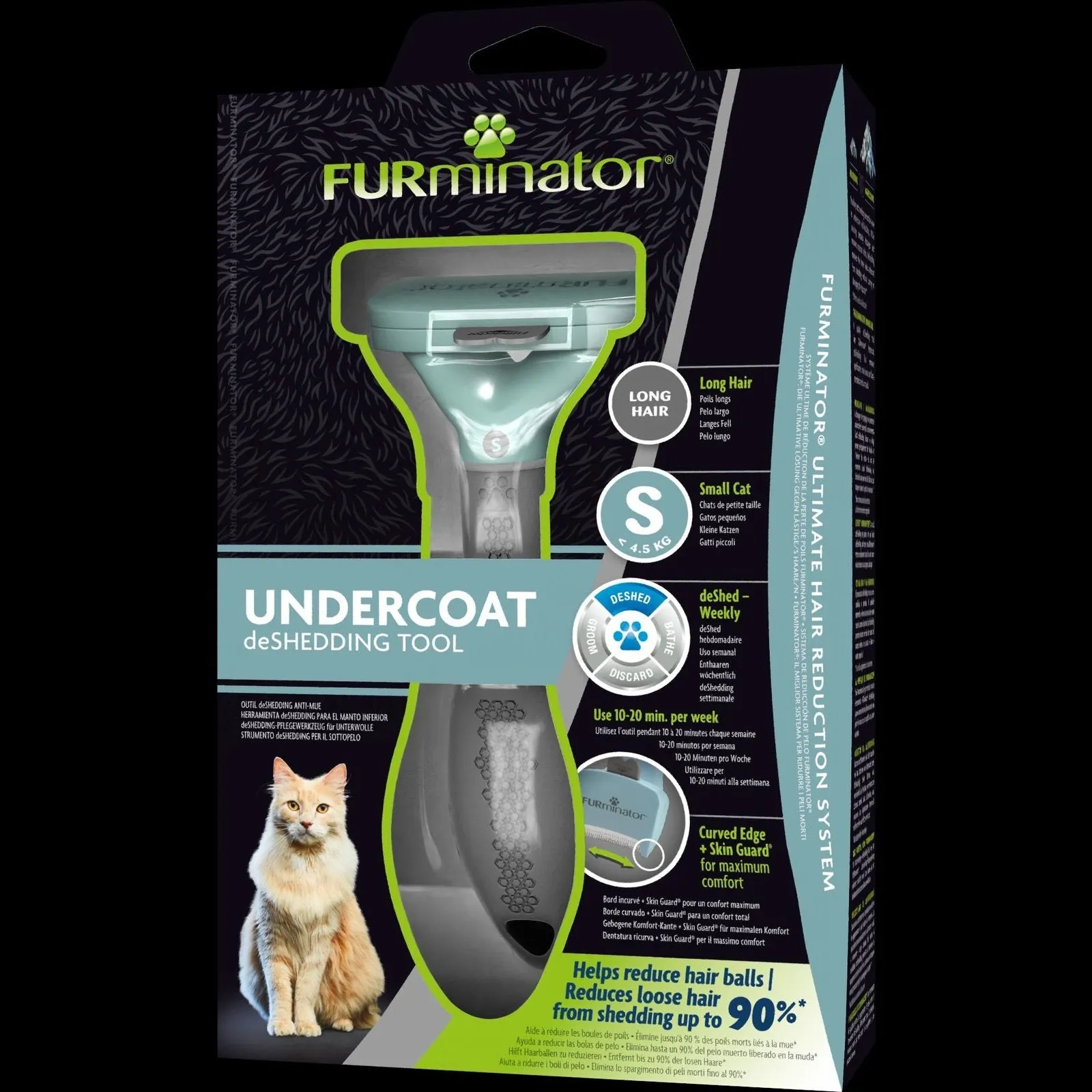 FURminator Long Hair deShedding Tool for Cats