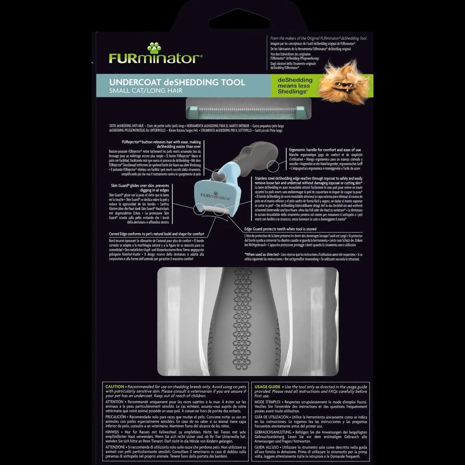 FURminator Long Hair deShedding Tool for Cats