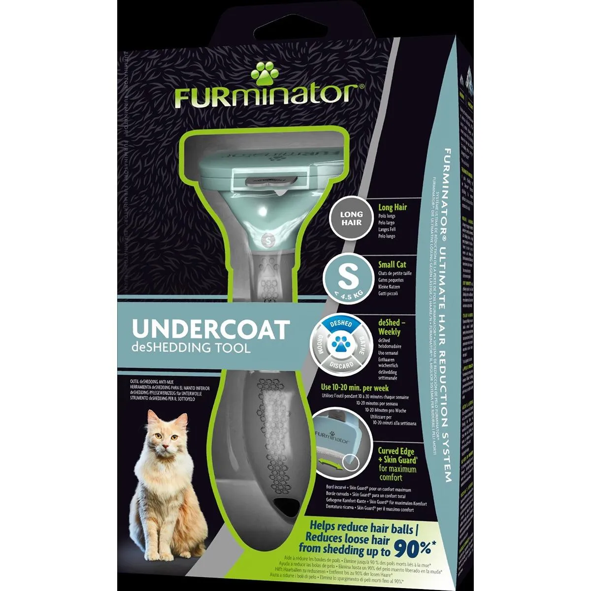 FURminator Long Hair deShedding Tool for Cats