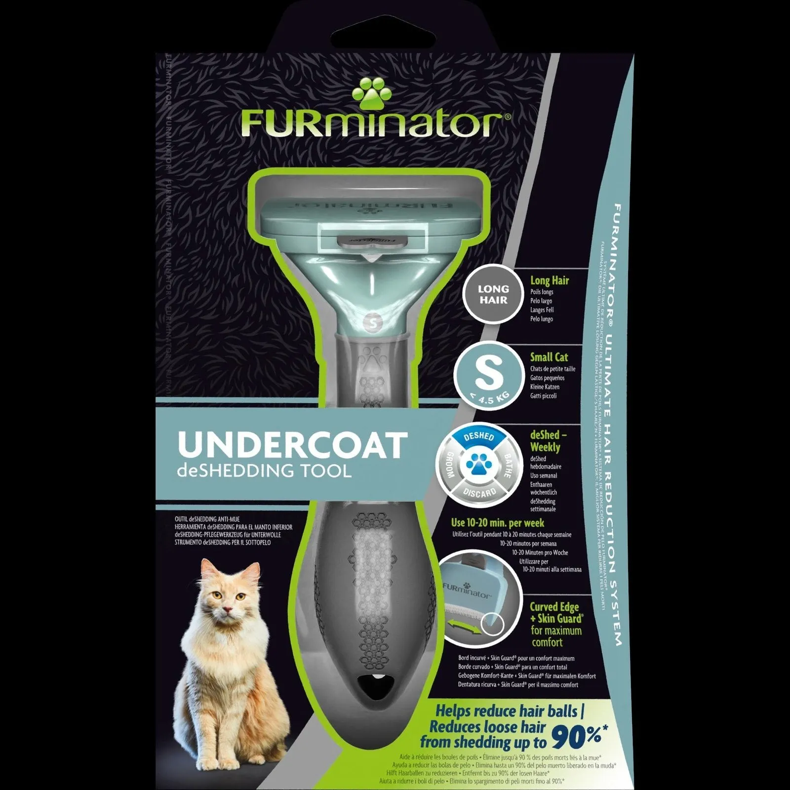 FURminator Long Hair deShedding Tool for Cats