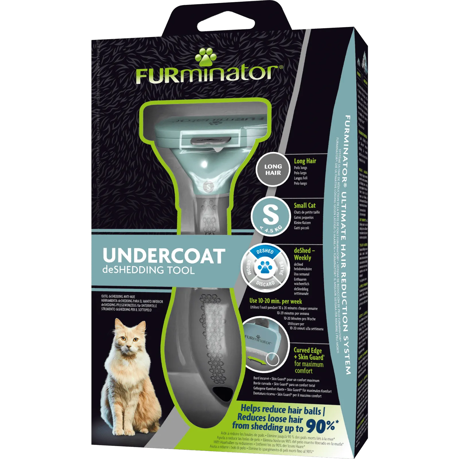 FURminator Long Hair deShedding Tool for Cats