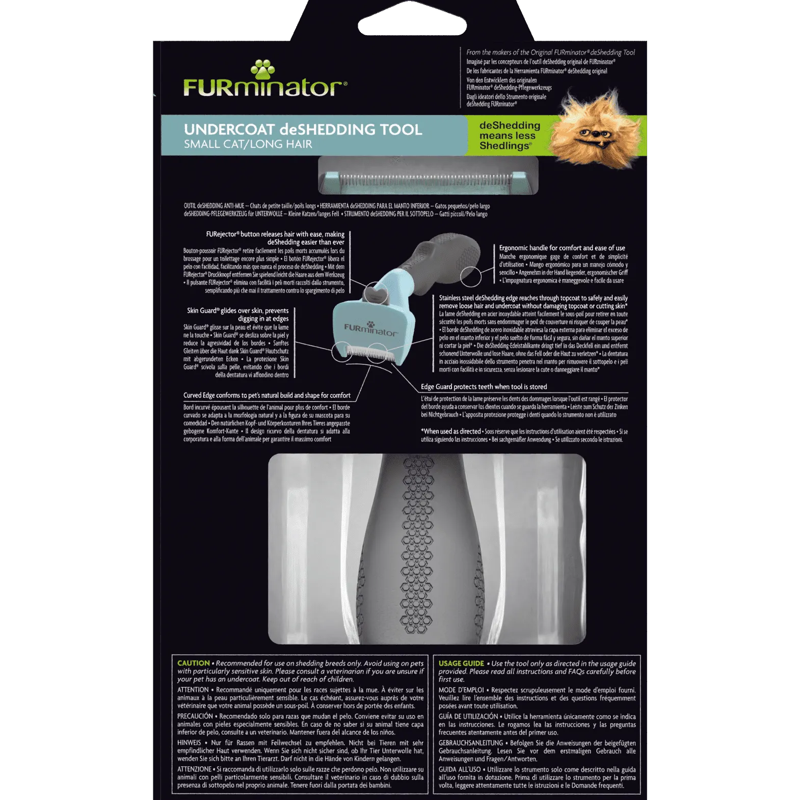 FURminator Long Hair deShedding Tool for Cats