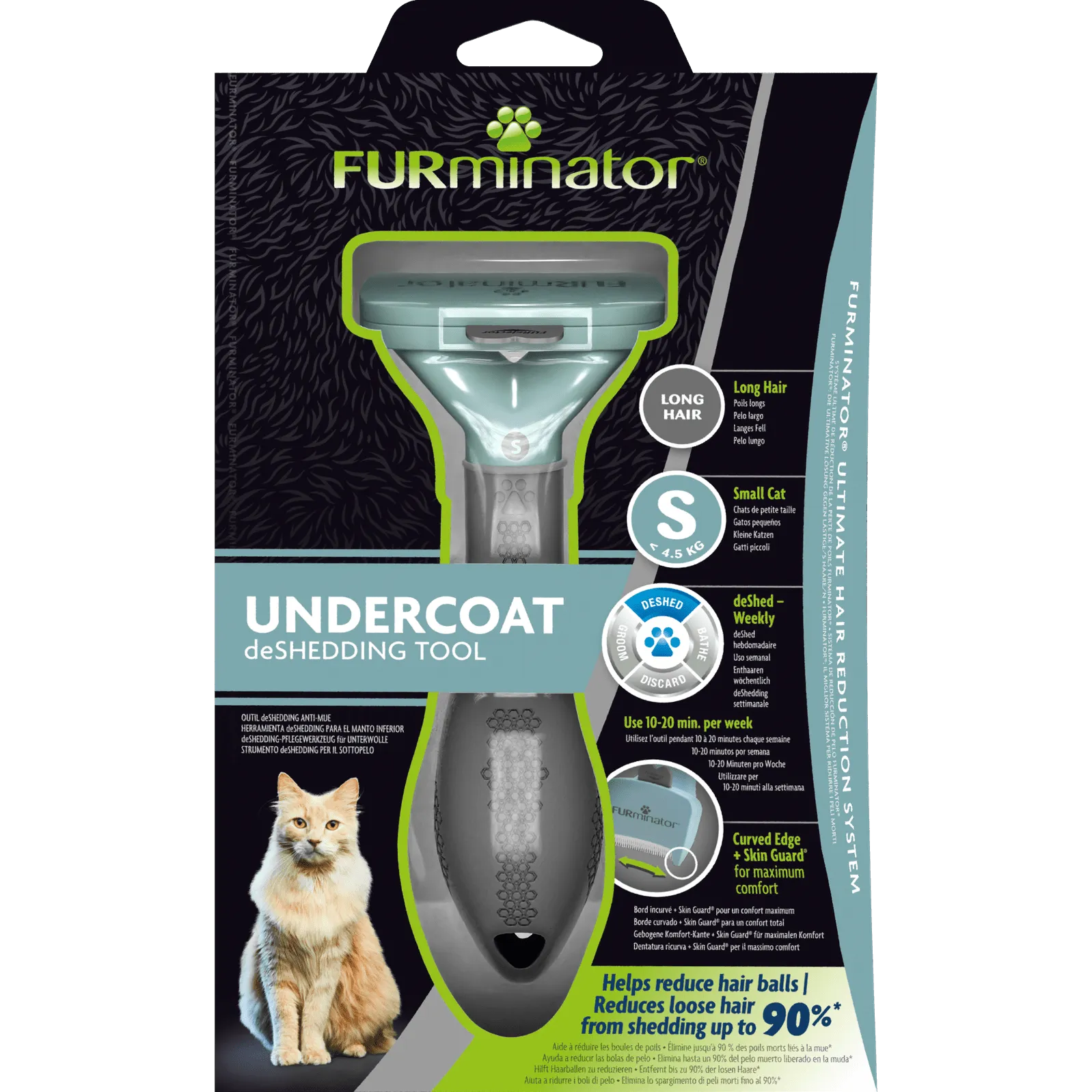 FURminator Long Hair deShedding Tool for Cats