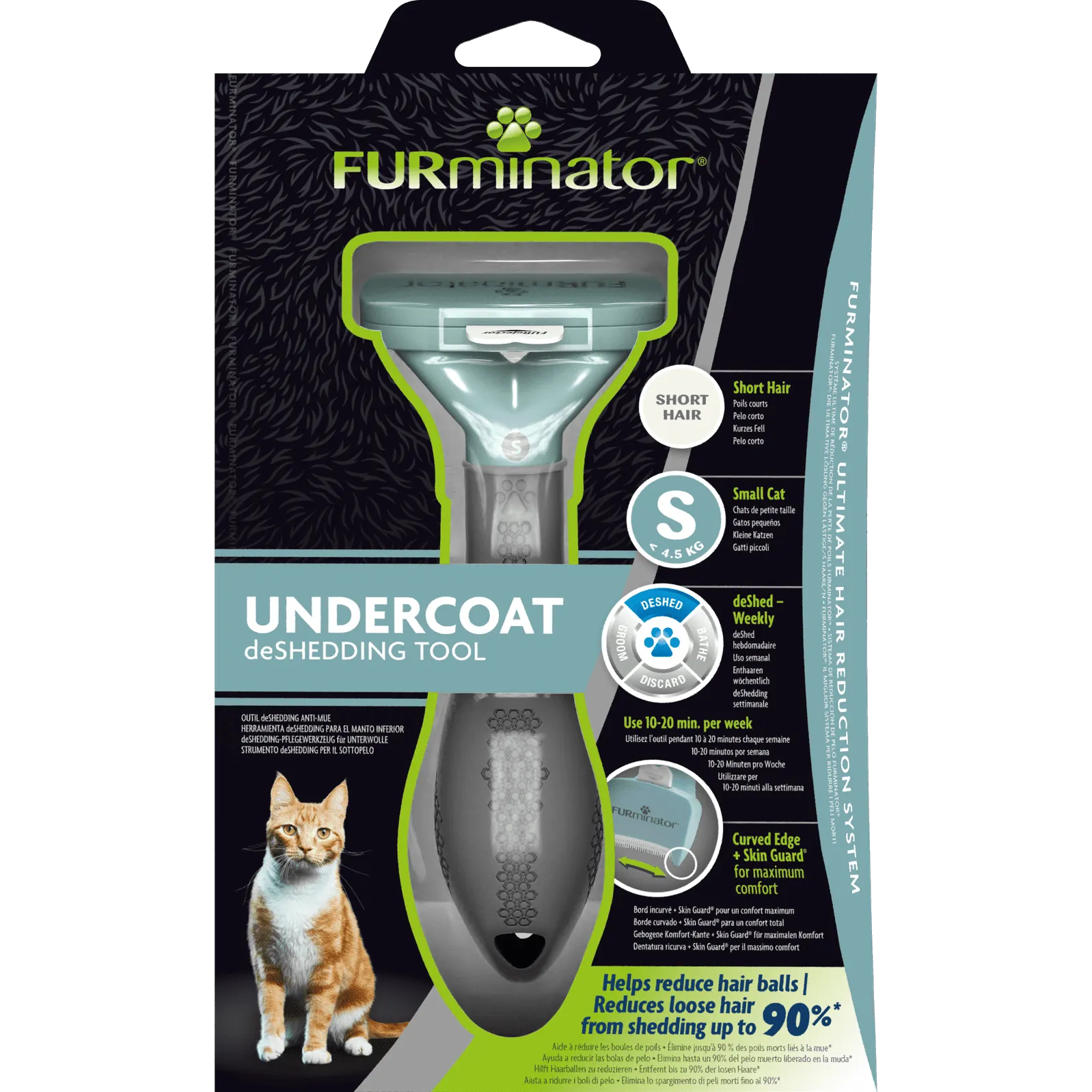 FURminator Short Hair deShedding Tool for Cats