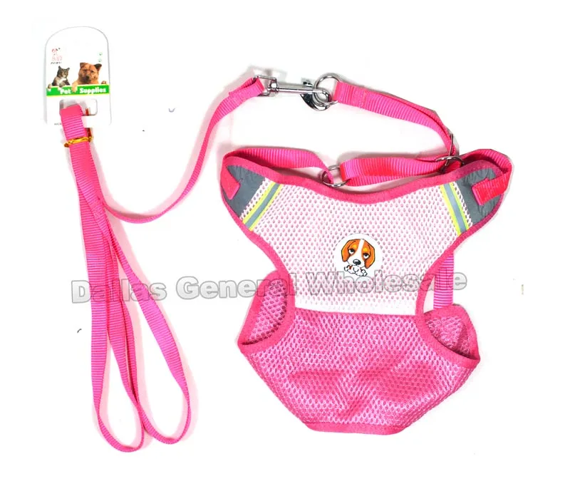 Glow In Dark Pet Harness with Leash Sets Wholesale