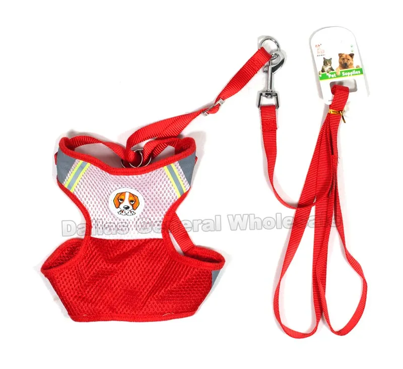 Glow In Dark Pet Harness with Leash Sets Wholesale