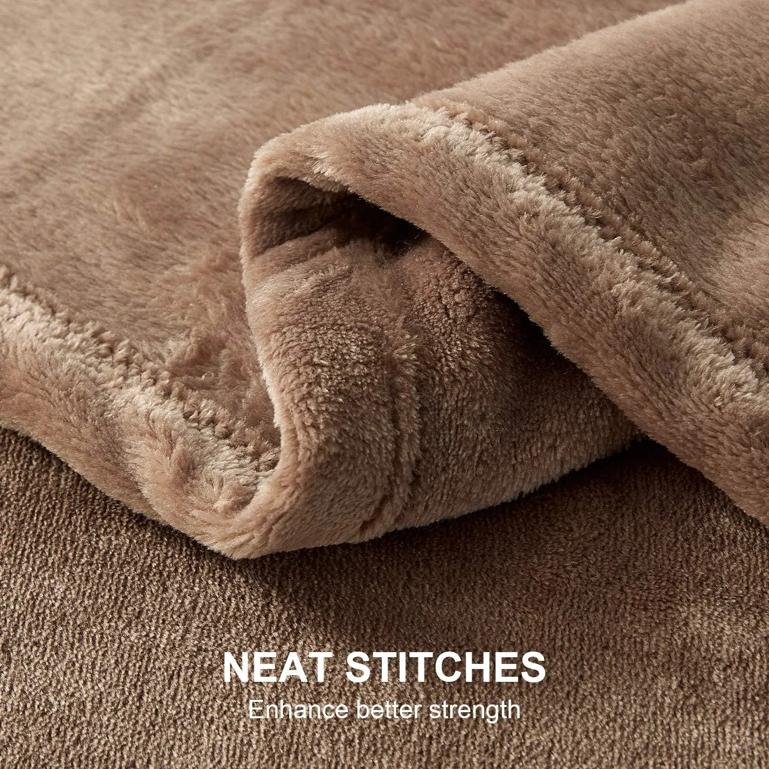 Hansleep Fleece Blanket for Couch Camel, Super Soft Throw Blanket Flannel Fuzzy, Plush Cozy Blanket for All Seasons, Camel, Throw 50x60 Inches