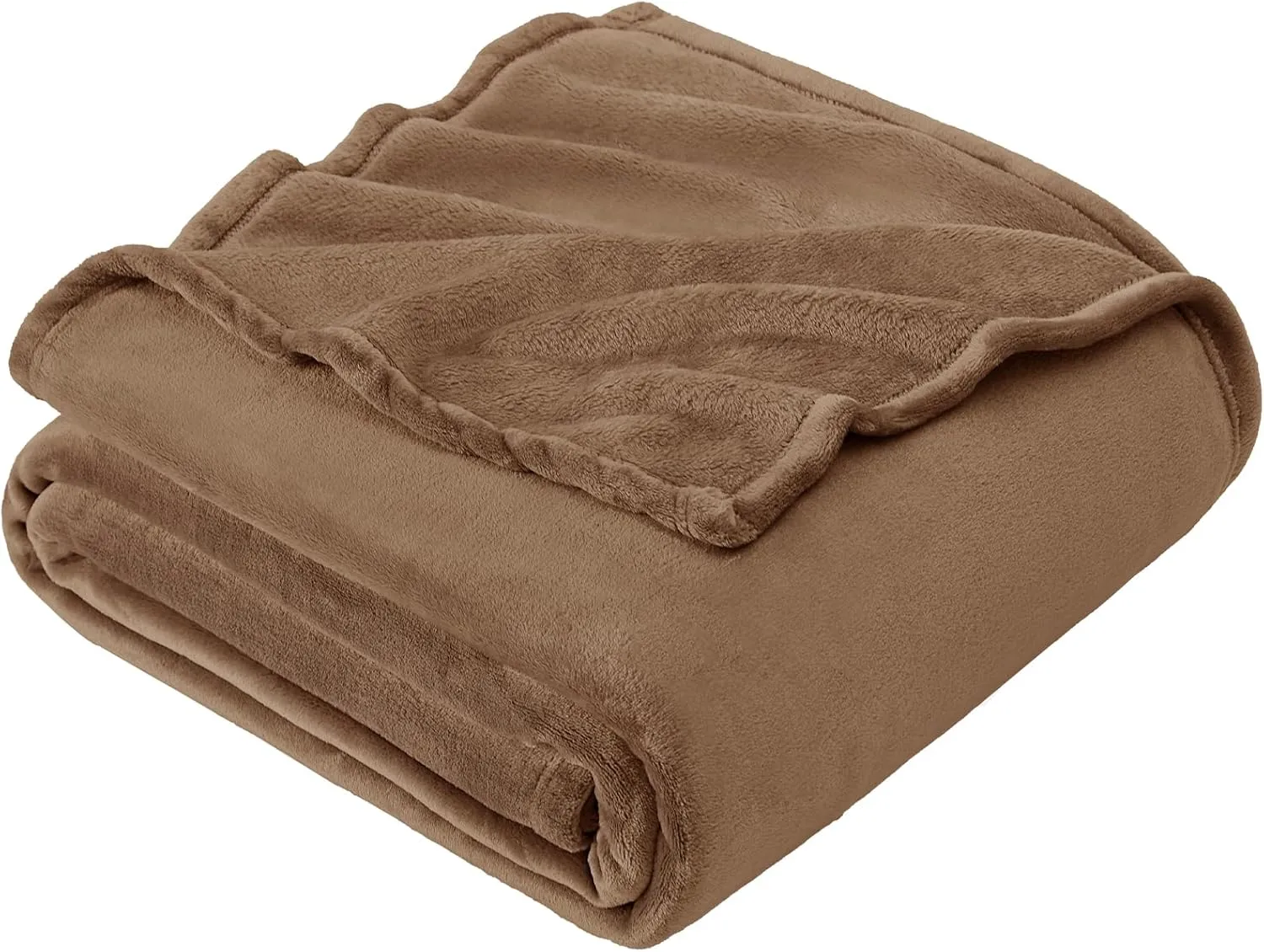 Hansleep Fleece Blanket for Couch Camel, Super Soft Throw Blanket Flannel Fuzzy, Plush Cozy Blanket for All Seasons, Camel, Throw 50x60 Inches