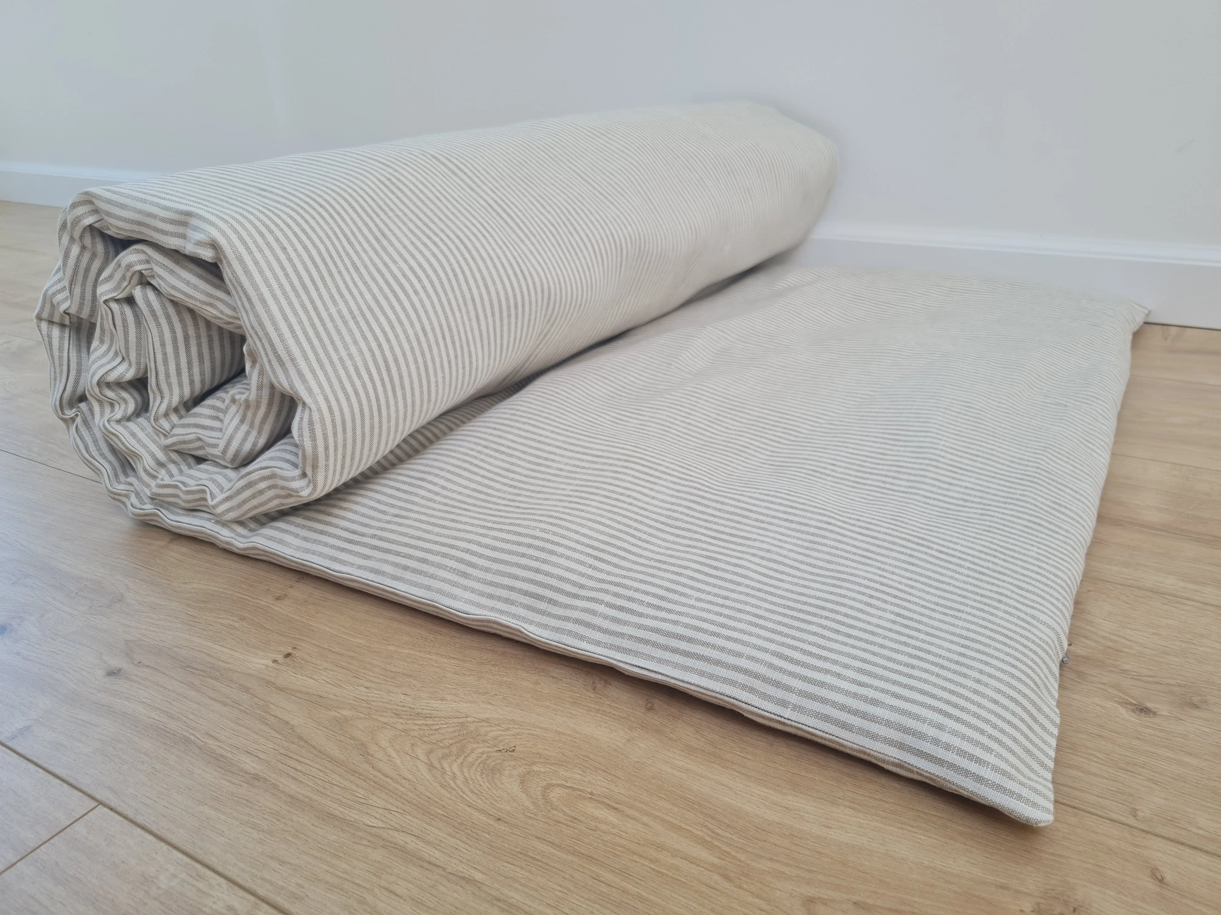 Hemp Linen Sofa Protector Covers in Stripes for Dogs Cats Machine Washable Furniture Protectors Sofa & Couch Custom made sizes Sofa Topper