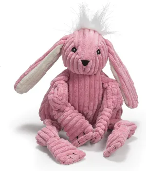 HuggleHounds Knottie Plush Dog Toy - Dog Stuffed Animal Toy, Squeaky Puppy Toys, for Small, Medium & Large Dogs, Durable Plush to Keep Them Busy - Bitsy Bunny, Large