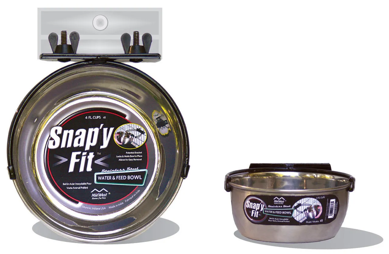Midwest Snap'y Fit Water/Feed Bowl