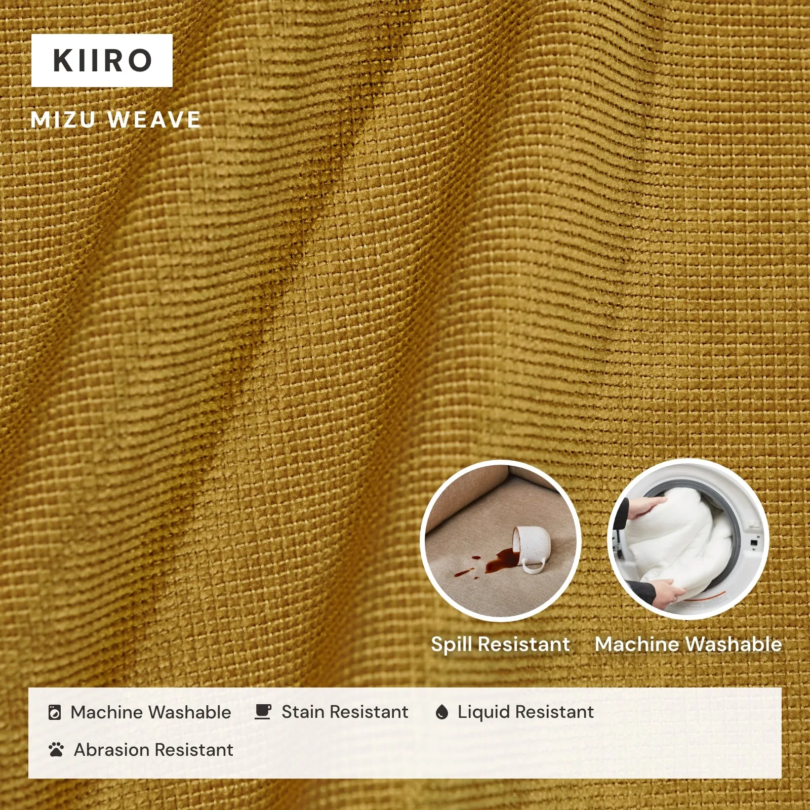 Modular Washable 8-Seater U-Sectional in Kiiro | Memorix  Seat | Cloud Pillow