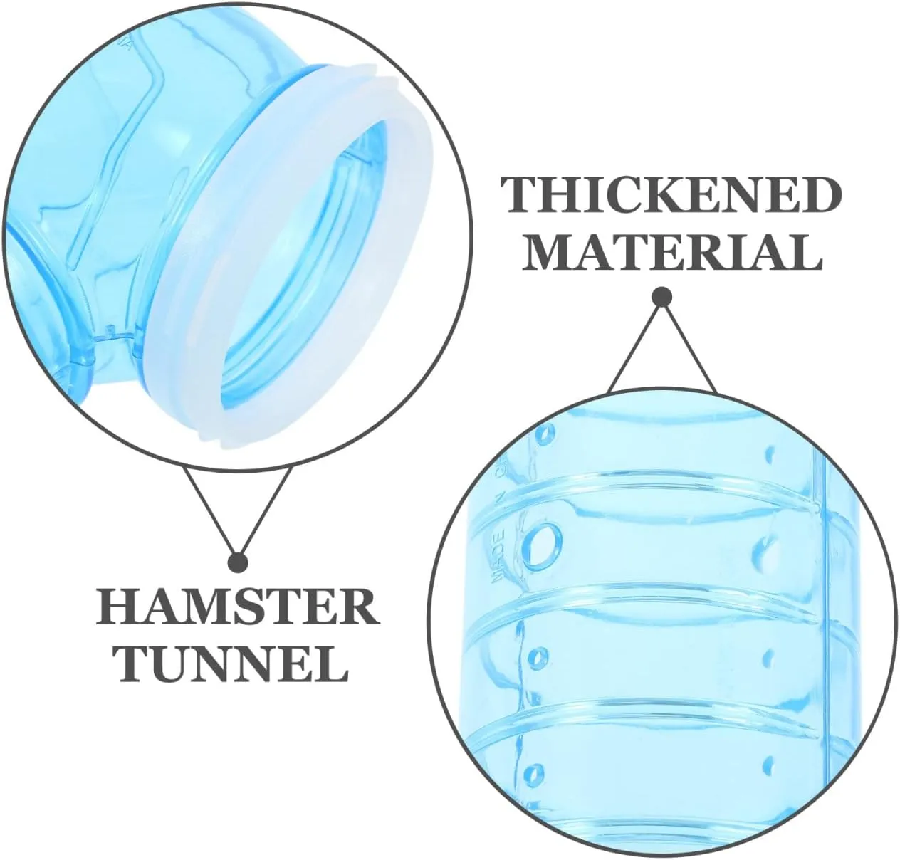 NOLITOY Hamster Tube Set, Transparent Curved Pipe Pet Cage Tunnel DIY Connection Tunnel Excercise Toy for Mouse Hamster Rat and Other Small Animals