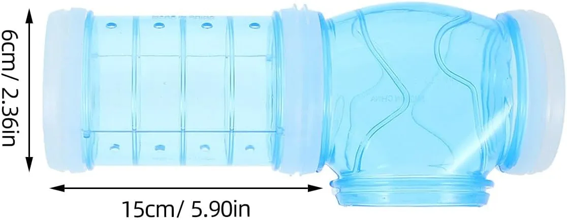 NOLITOY Hamster Tube Set, Transparent Curved Pipe Pet Cage Tunnel DIY Connection Tunnel Excercise Toy for Mouse Hamster Rat and Other Small Animals