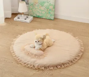 Orange Blossom Round Pet Mat