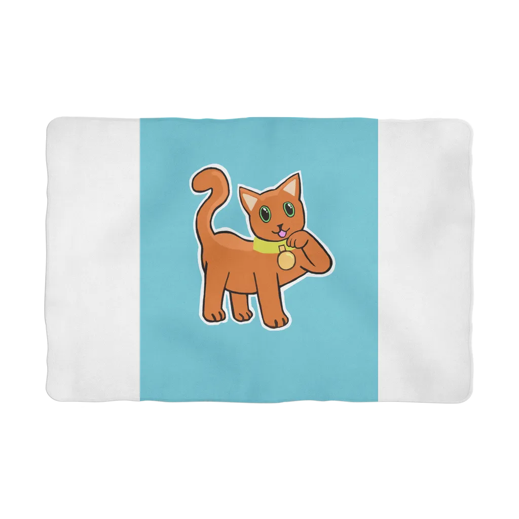Orange Cat Sublimation Pet Blanket