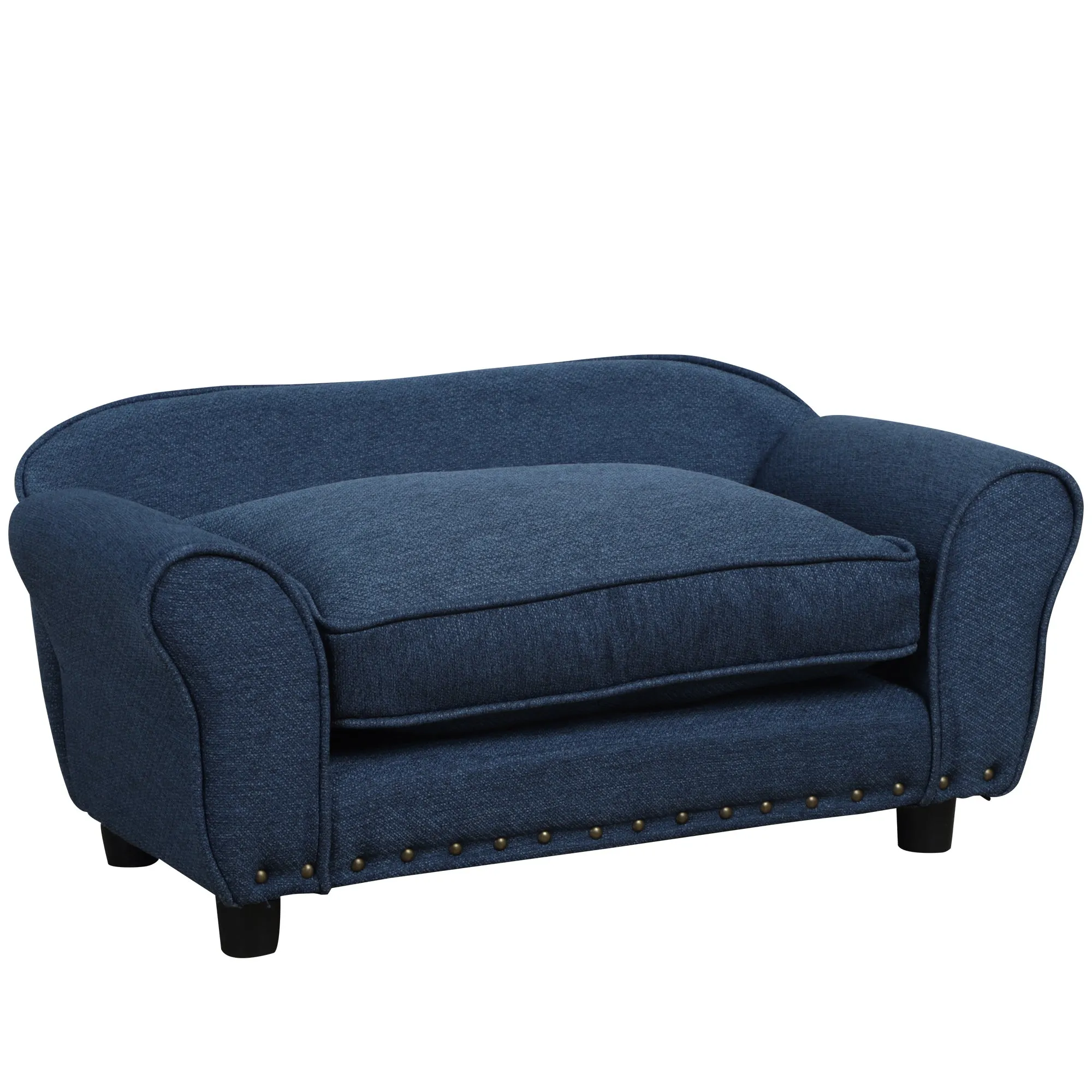 PawHut Dog Sofa Bed Pet Chair w/ Soft Cushion, for XS and S Dogs - Blue