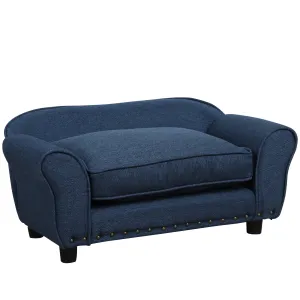 PawHut Dog Sofa Bed Pet Chair w/ Soft Cushion, for XS and S Dogs - Blue