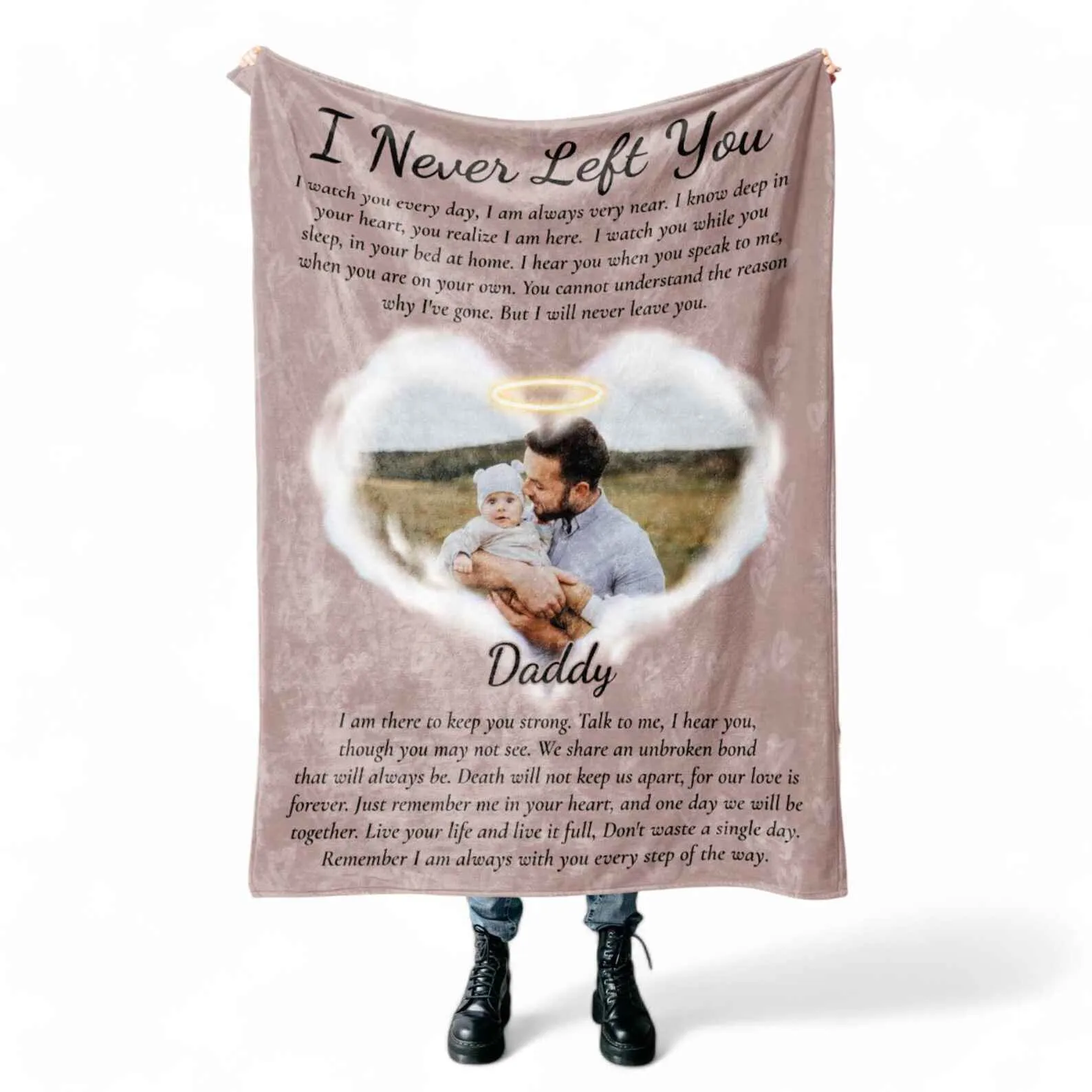 Personalized Memorial Blanket with Message - Tribute Gift for Loved Ones