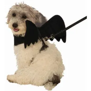 Pet Black Bat Wing Harness Csotume - S