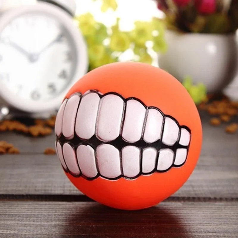 Pet Dog Puppy Ball Teeth Silicon Chew Toys