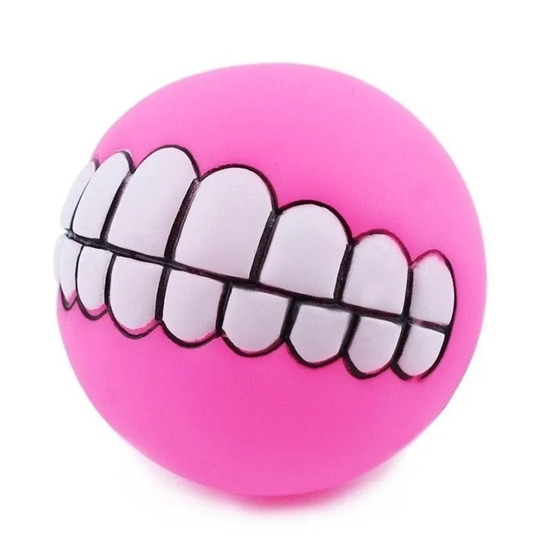 Pet Dog Puppy Ball Teeth Silicon Chew Toys