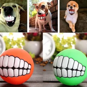 Pet Dog Puppy Ball Teeth Silicon Chew Toys