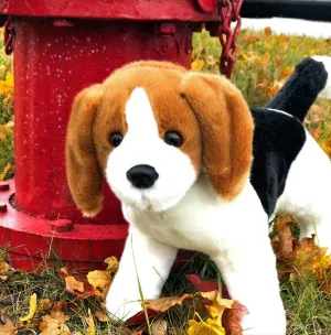 Realistic Stuffed Beagle Plush Dog