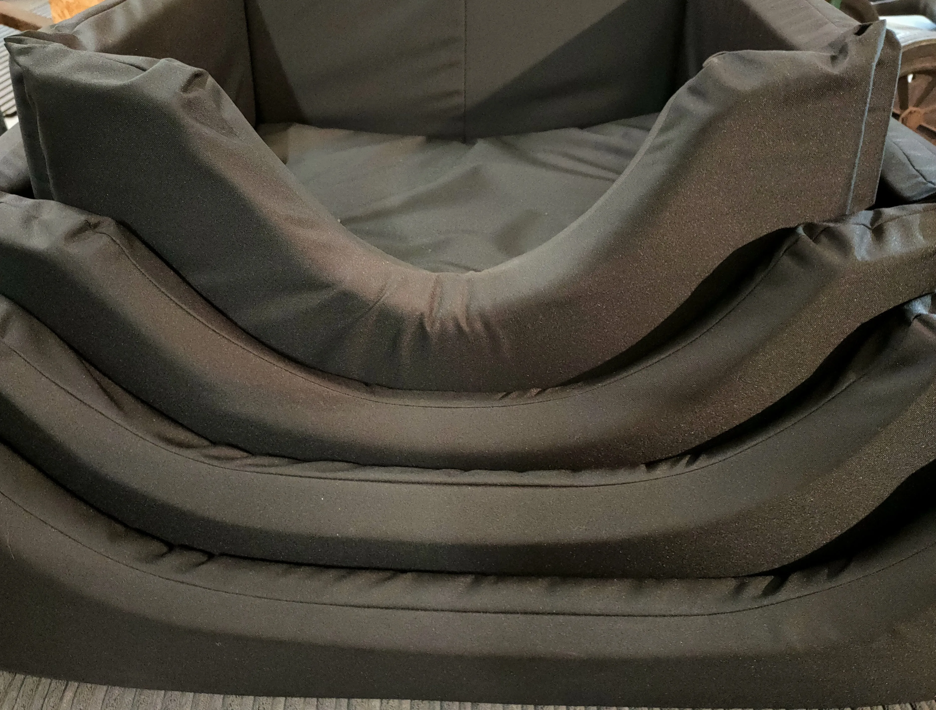 The Eden Collection Square Bed - Black Waterproof Fabric