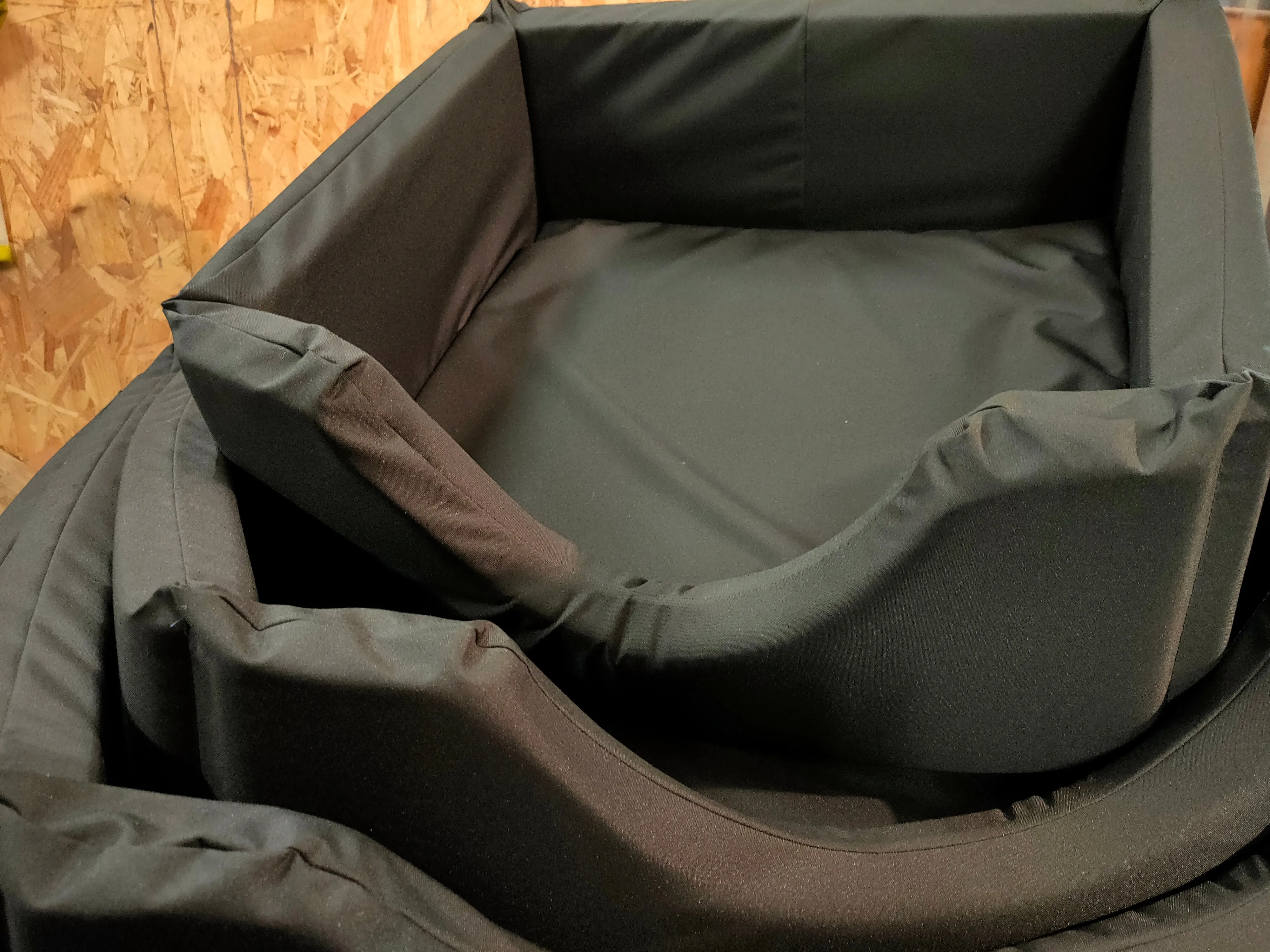 The Eden Collection Square Bed - Black Waterproof Fabric