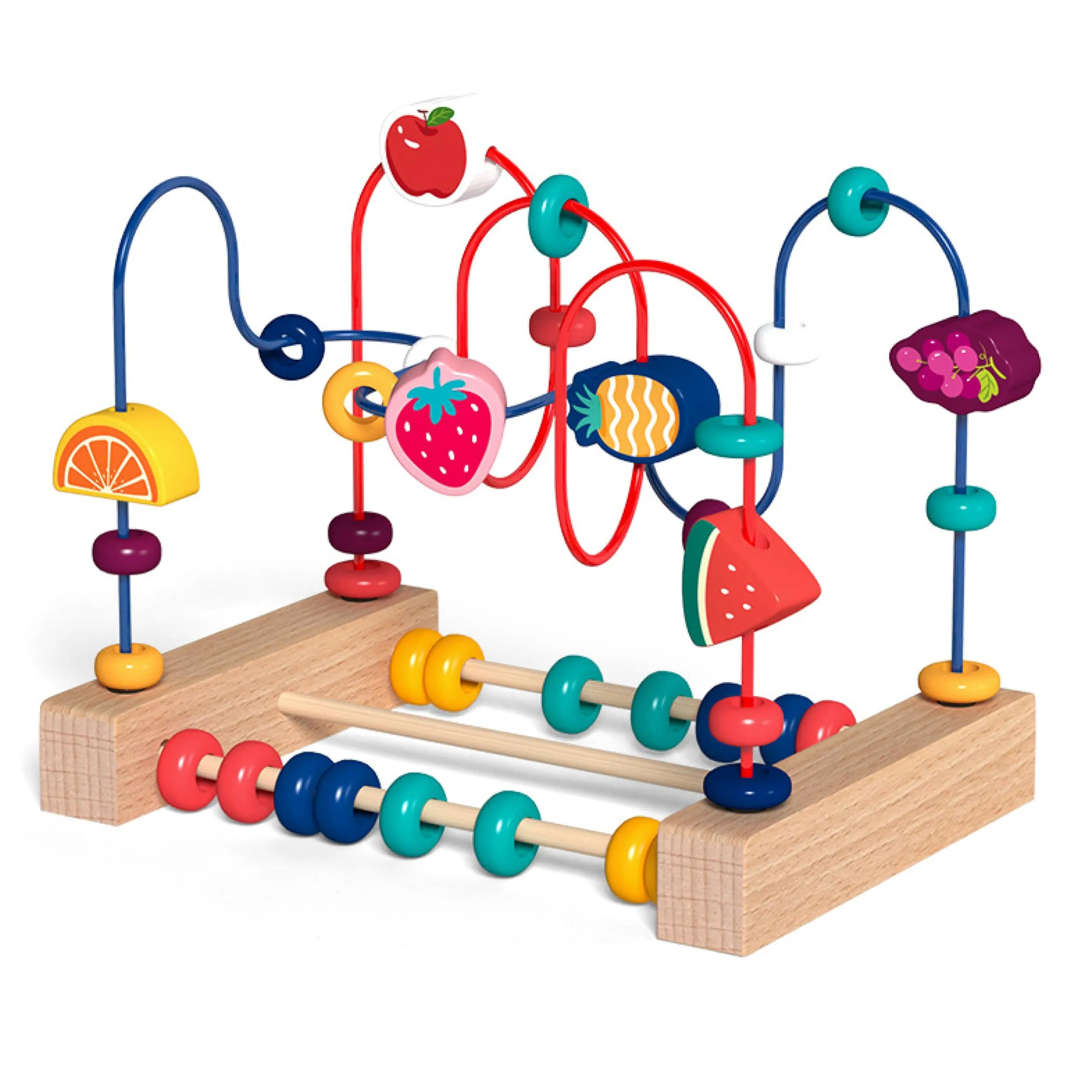 Wooden Montessori Number Puzzle For Kids - Learn To Count With Colorful Math Toy