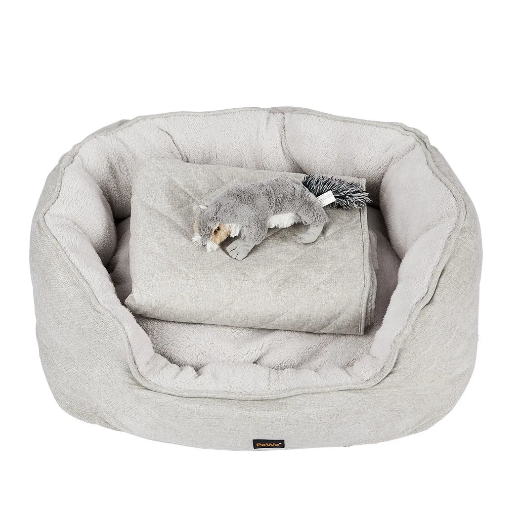 XXLarge Dog Beds Pet Set Quilted Blanket - Beige