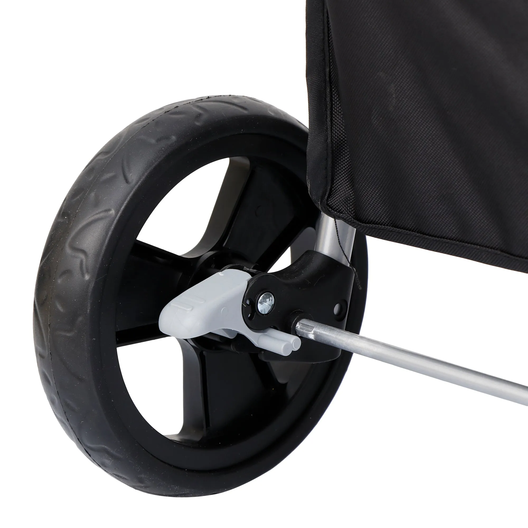 ZENY™ Foldable Pet Stroller for Cats and Dogs 3 Wheels Carrier Strolling Cart with Weather Cover, Storage Basket   Cup Holder