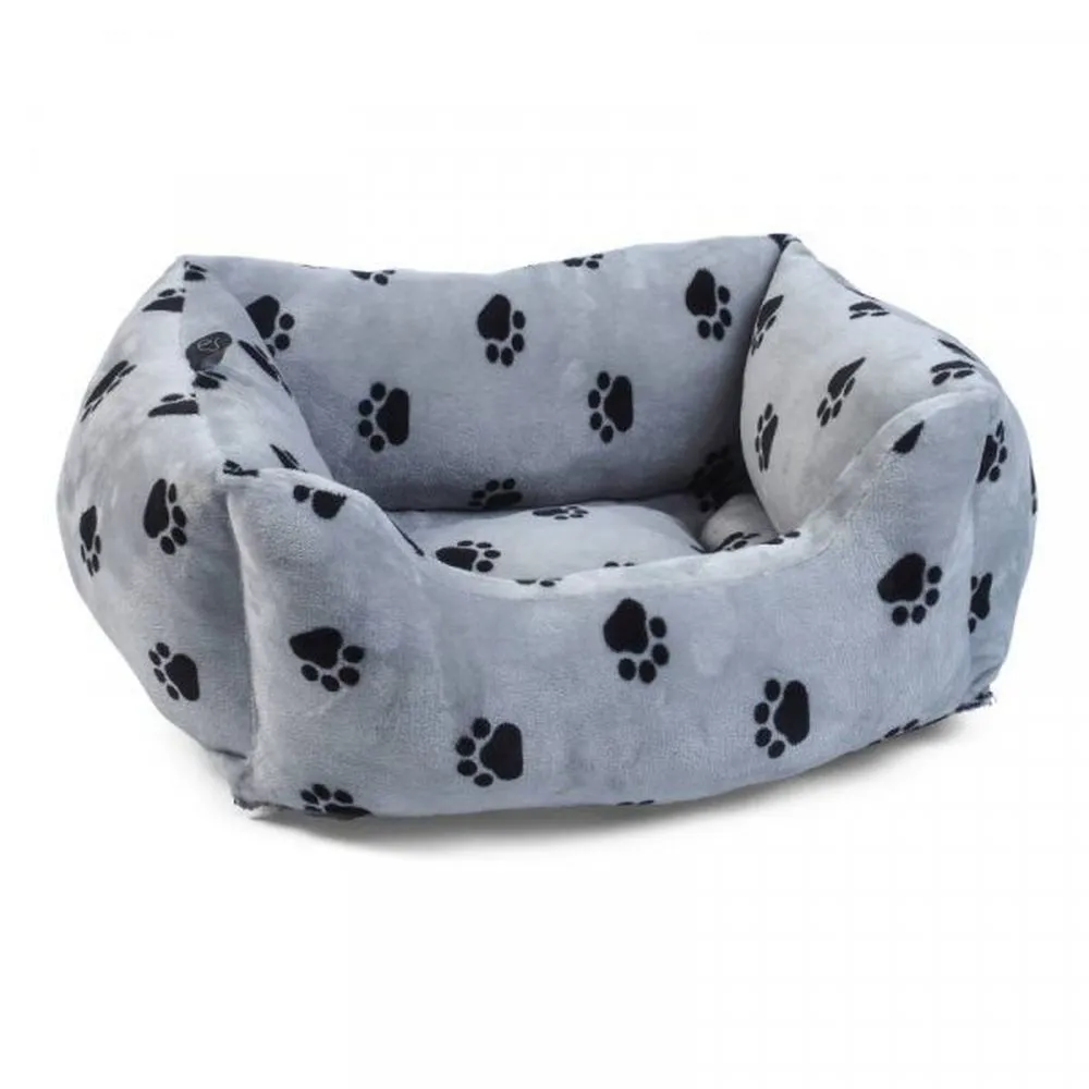 Zoon Grey Snugpaws Square Bed - Small